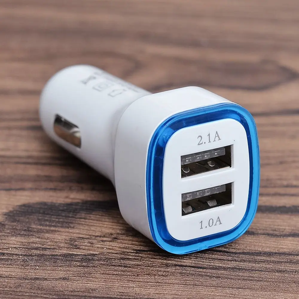 Новые яркие красочные зарядки 2.1A usb портами и светодиодным индикатором на 2