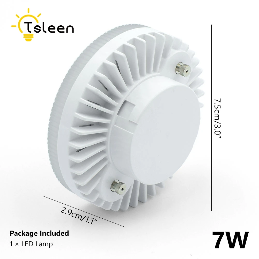 7W NEW GX53 Led Lamp 5w 7w 9w 12w 15w 18w Spotlight SMD2835 Led Light AC 110V 220V 240V Warm Cool White Led Bulb AC 85-265V - Испускаемый цвет: 7W