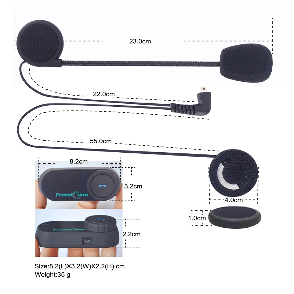 T-COMVB 800 м Bluetooth Walkie Talkie Handsfree мотоциклетный шлем Беспроводной Интерком домофонных