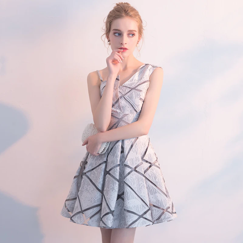Erosebridal Короткие платье для выпускного вечера красный, серый Формальные Для женщин праздничная одежда ультра мягкой ткани Уникальный дизайн шеи