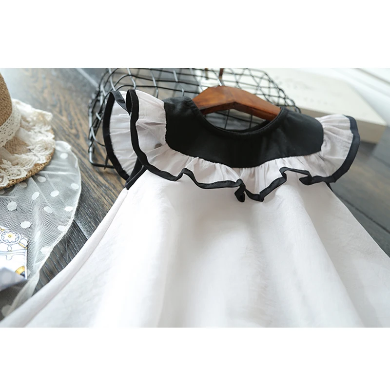 Girls Dresses 2020 Summer New Children's Wear Cute Sweet Color Matching Ruffled A-Line Vest Dress | Детская одежда и обувь