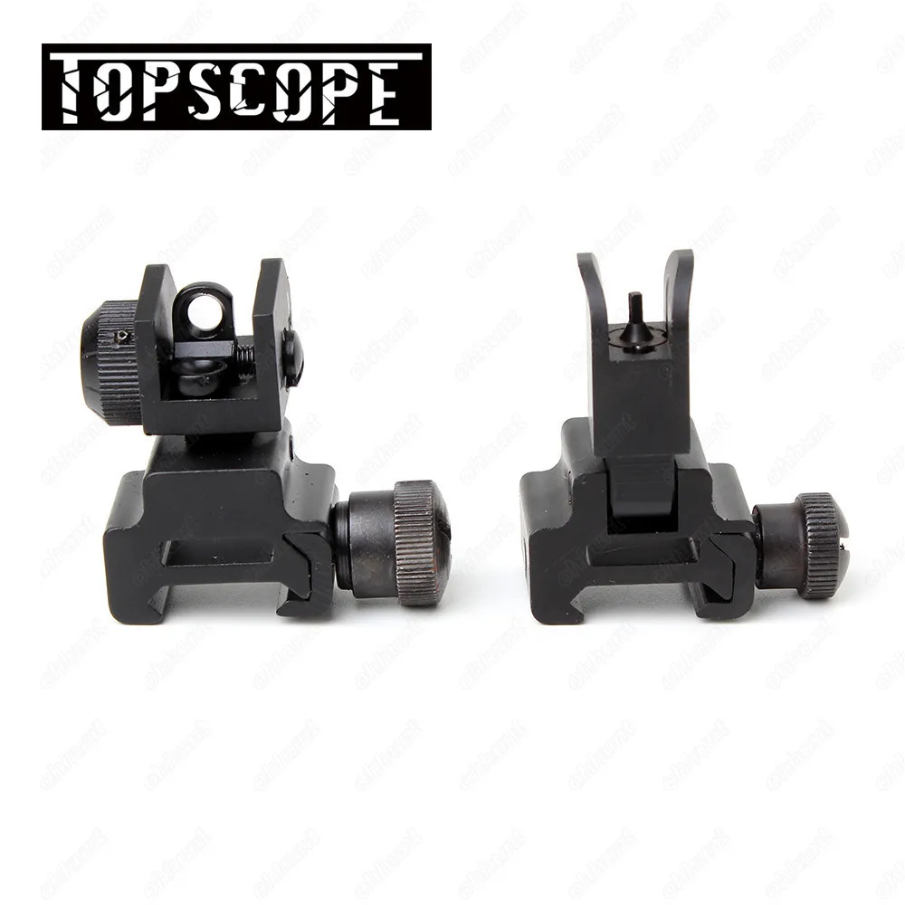 Model 4 AR 15 Flip Up Front Rear Sight Rapid Transition with Windage Adjustment Dual Aiming Apertures Quick Detachable | Спорт и