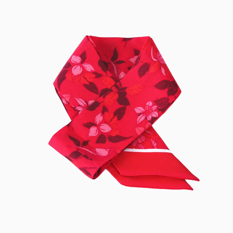 Весна 2019 новинка модный двухсторонний шелковый шарф XiuKe с лентой однотонный