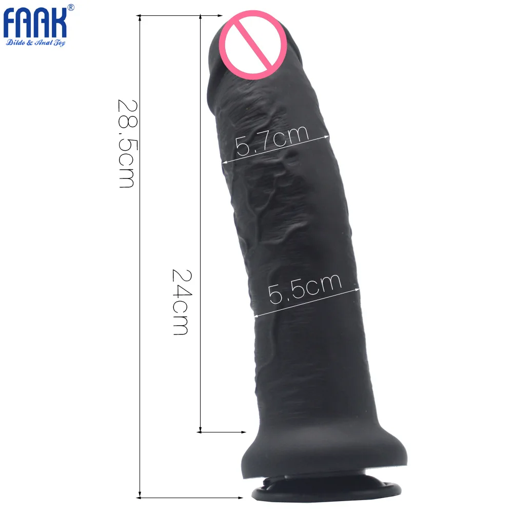 Силиконовый фаллоимитатор для мужчин черный огромный реалистичные взрослые
