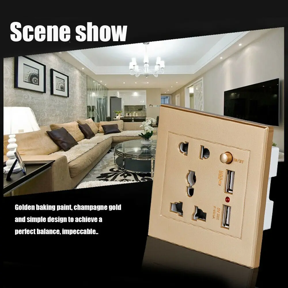 Двойная настенная розетка USB зарядное устройство адаптер питания переменного и