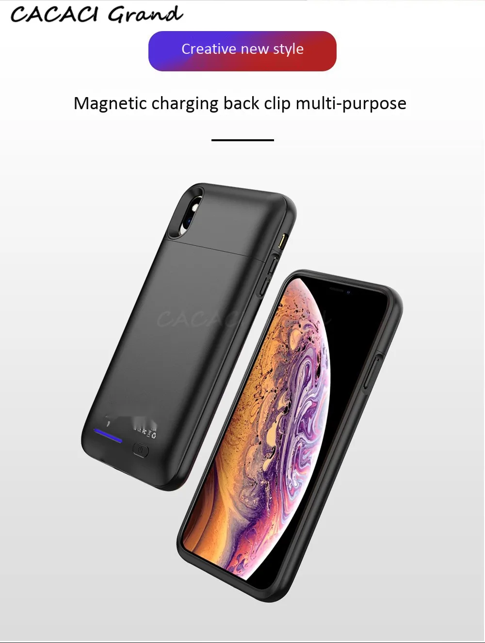 Зарядное устройство чехол для iPhone 6 s 6 s 8 с магнитной подставкой беспроводной PowerBank внешний резервный зарядный чехол для iPhone 7 etui