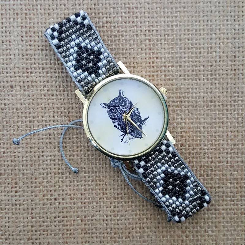 Женские кварцевые часы в богемном стиле повседневные с цветным циферблатом виде