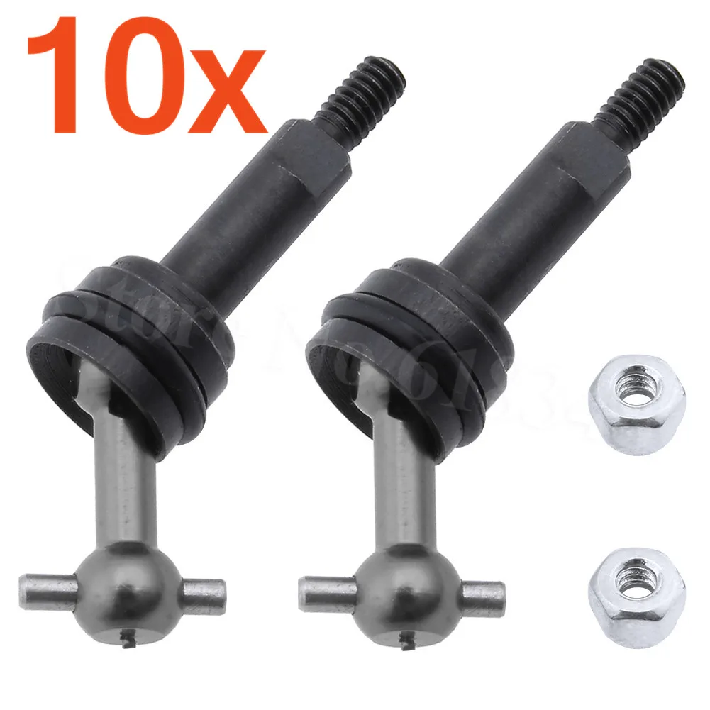 

10 Pairs Metal Universal Drive Joint For WLtoys 1/28 RC Car K969 K989 K999 P929 4WD Short Course Drift Off Road Rally Parts