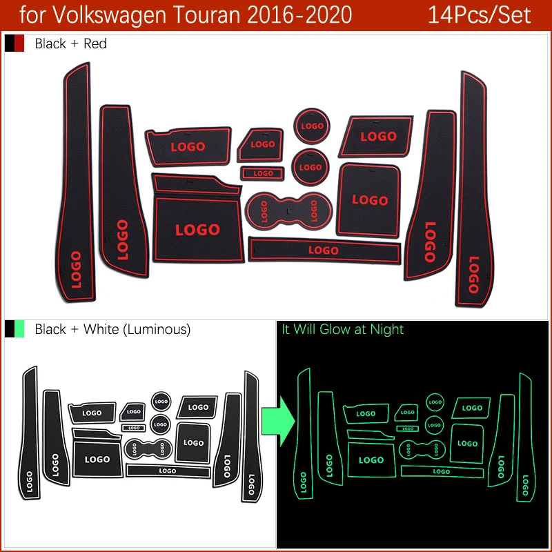 Противоскользящий коврик для ворот резиновые коврики VW Touran 2016 2017 2018 2019 2020 Volkswagen MK2