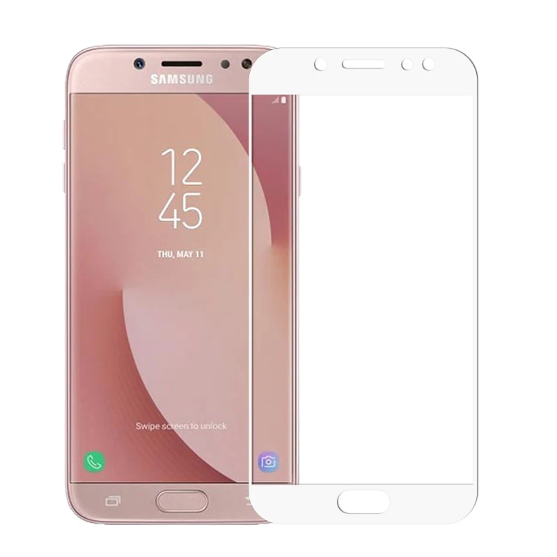 Полное покрытие из закаленного стекла для samsung Galaxy J7 J730F Версия ЕС Защитная пленка для экрана для samsung Galaxy J7 Pro J730