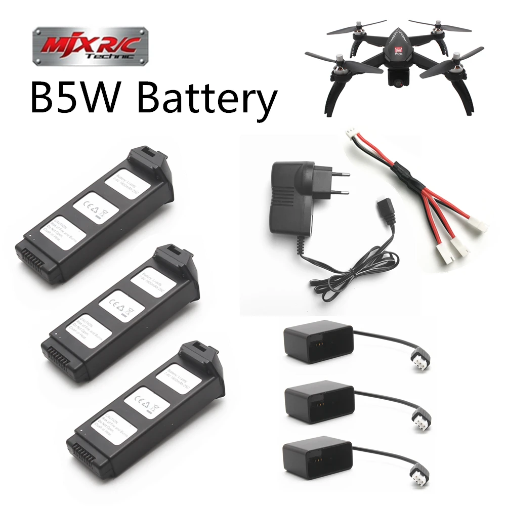 

Original MJX R/C Bugs 5W B5W RC Helicopter Battery 7.4V 1800mAh Li-Po Battery RC Quadcopter Drone Spare Parts Accessories