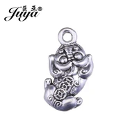 15pcslot silver plated luckly toad angle pendant charms fit women charm bracelets necklaces jewelry making diy juya ao0628
