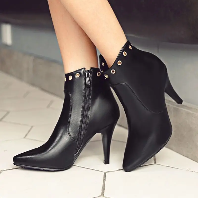 Женские зимние ботинки с пряжкой на каблуке молнии|fashion winter boots|winter bootsboots for woman |