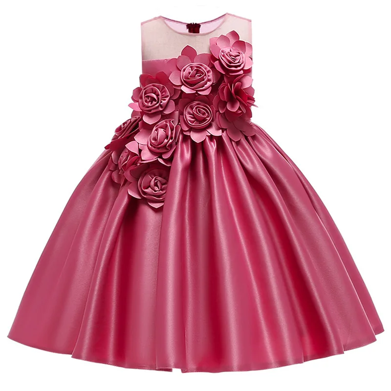 Kid Dress for Girls Fashion Embroidery Party Children Clothing Wedding Bridesmaids Flower Girl Tutu Princess Costume | Детская одежда и