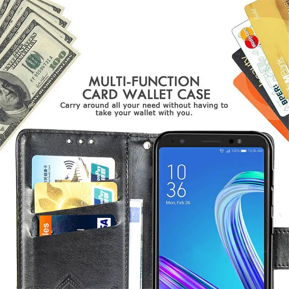 Флип чехол для Asus ZenFone Live L1 ZA550KL 5,5 3D бабочки из искусственной кожи чехол для телефона для ASUS ZA550KL ZA ZA550 KL X00RD чехол