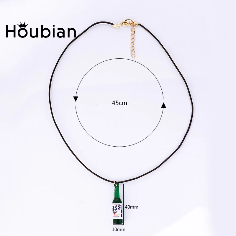Houbian Новый бутылка пива короткие Цепочки и ожерелья Творческий узкого места цепи