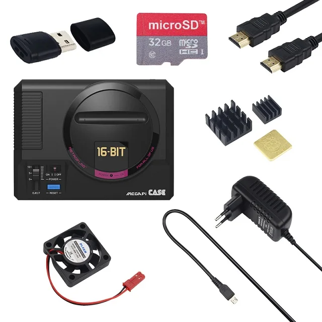 RPI 3 Retroflag MEGAPi чехол-М функциональная кнопка/классический USB игровой коврик контроллер Джойстик для Raspberry Pi 3 Model B 3B Plus - Цвет: Синий