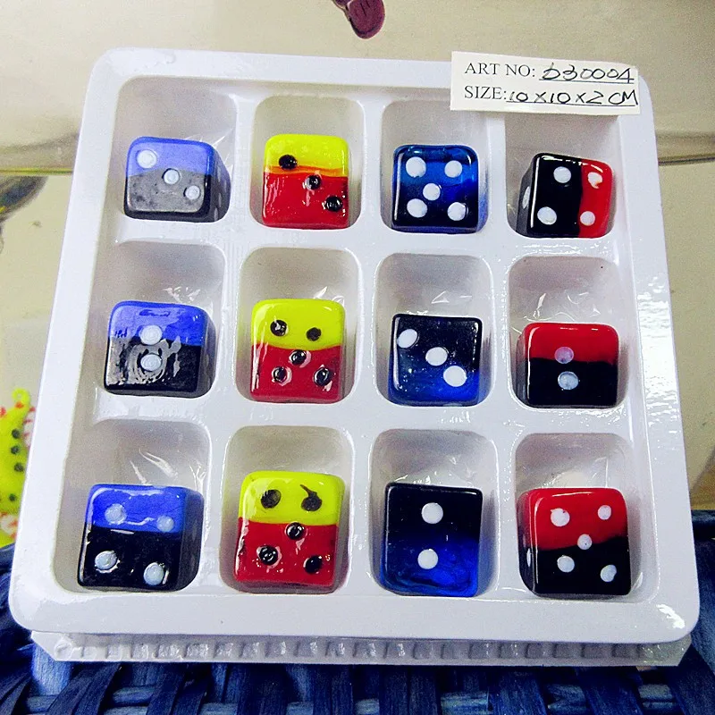 12 шт. Классическая Ручная выдувка муранская серебряная фольга стеклянный корпус