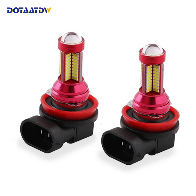 DOTAATDW 2x автомобиль светодиодный светильник H8 H11 9005 HB3 9006 HB4 4014 чип лампы 12V для