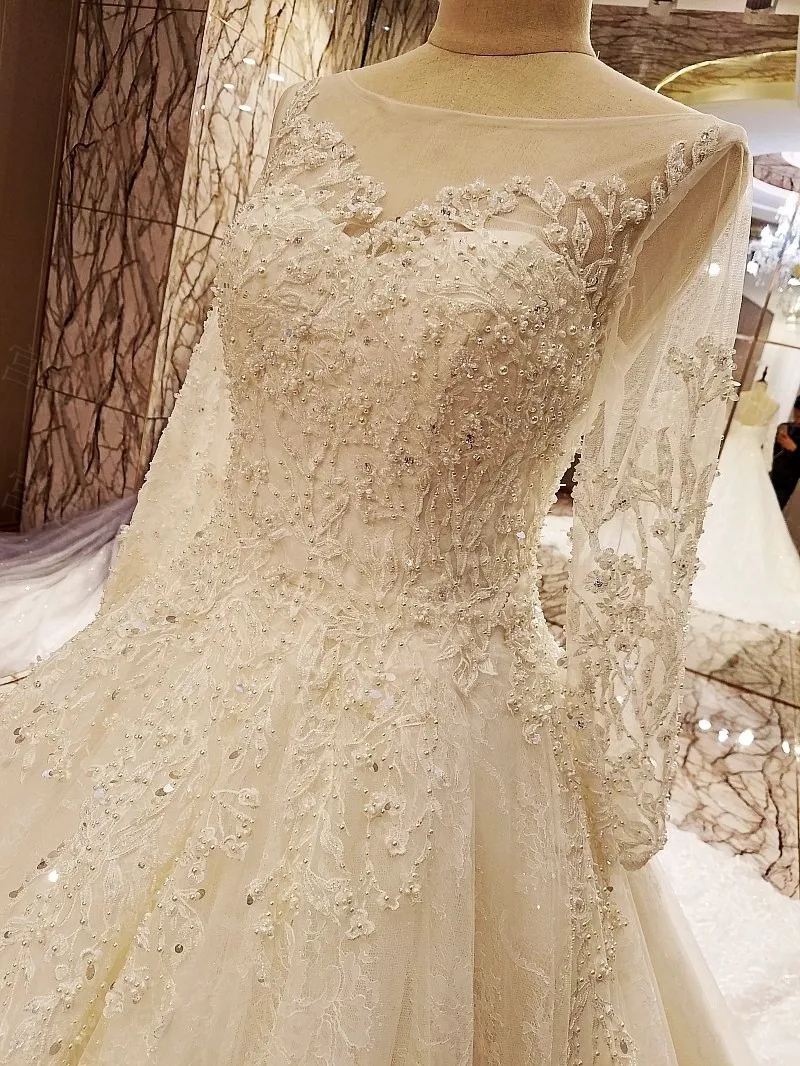 LS28564 роскошное свадебное платье 2018 с корсетом сзади бисером кристаллами длинным