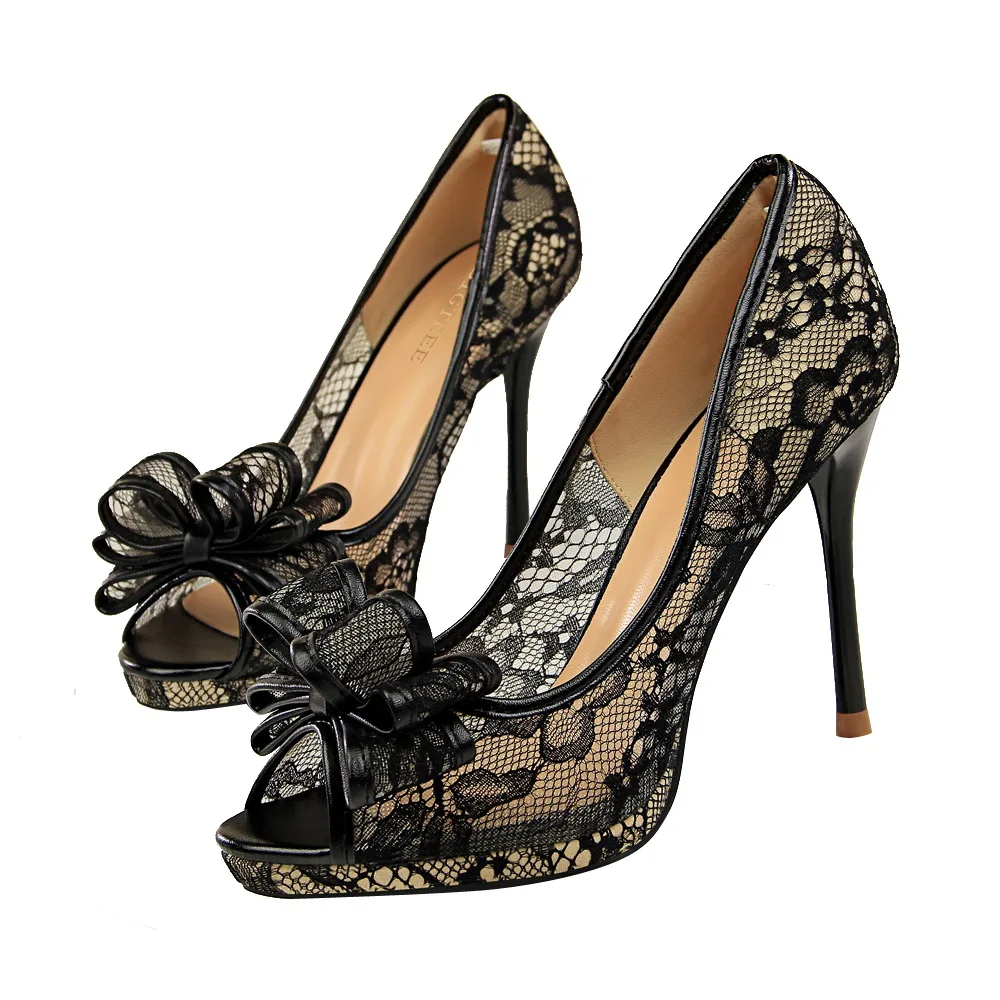 Size34-40 пикантные женские туфли-лодочки с открытым носком для зрелых женщин