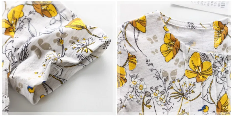 2018 New Summer Baby Girls Brand Dress Kids Cotton Floral Short Sleeve Dresses | Детская одежда и обувь