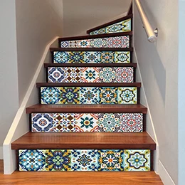 Арабский стиль Talavera лестницы стикеры DIY плинтус кухня ванная комната водонепроницаемый плитки декор художественная наклейка