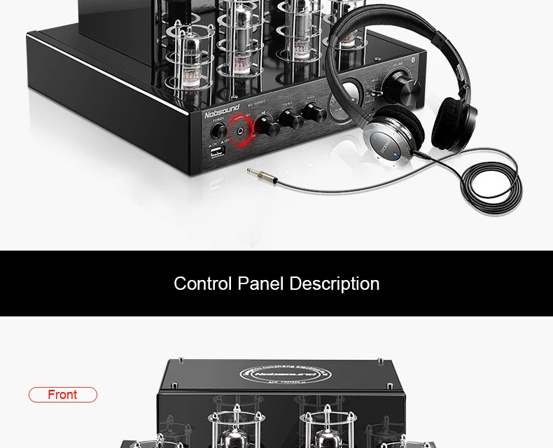 MS-10DMKII MP3 HiFi 2,0 домашний аудио Bluetooth вакуумный ламповый встроенный усилитель вход USB/AUX усилитель мощности 6P1*2+ 6N1*2