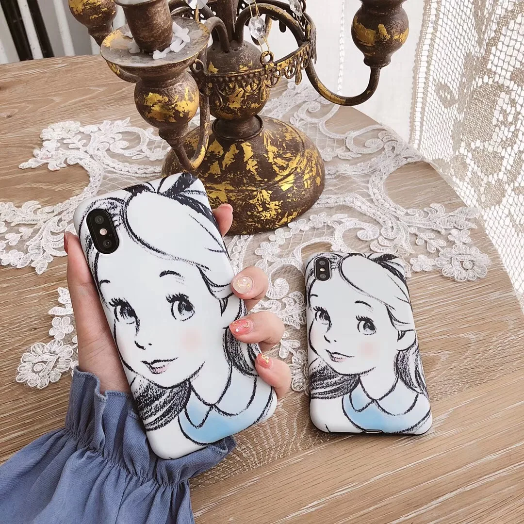 Модный мультфильм аниме эскиз Disneys Белоснежка защитный чехол для iphone 8 7 6 6s Plus X XR Xs