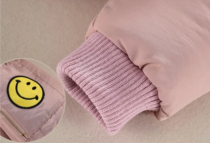 

80-120cm height new 2018 winter thicken warm lovely cartoon girls jacket with hood girls winter coat kids winter clothing