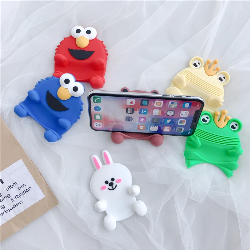 TJHSZKL universal cute silicone mobile phone holder cartoon accessories bracket desktop | Мобильные телефоны и аксессуары