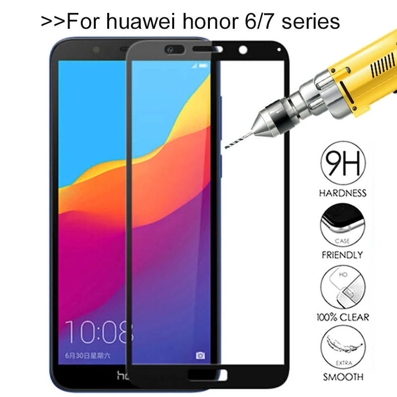 Закаленное стекло для honor 6X 6A 6C pro Защитная пленка huawei 7X 7A 7C 7S|Защитные стёкла и
