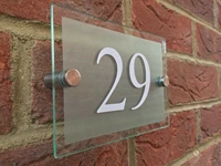 customize luminous modern househotel sign plaque white door number glass effect acrylic