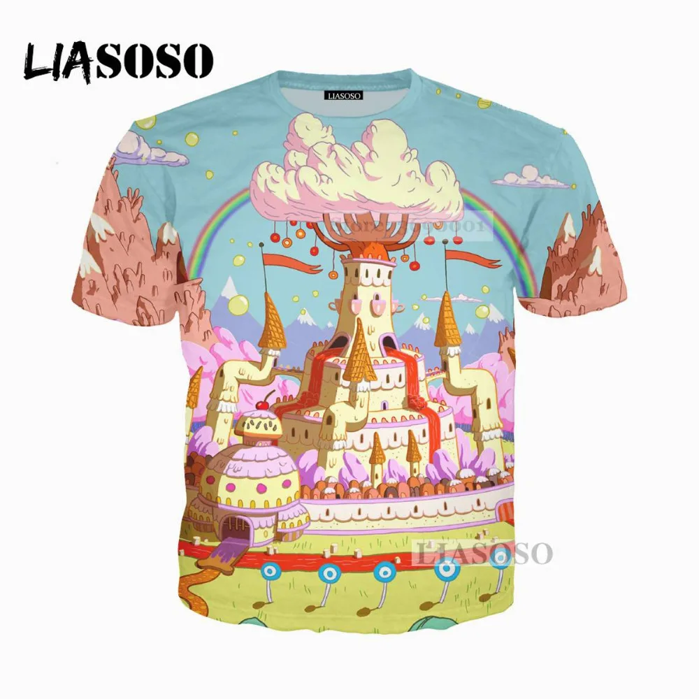 LIASOSO 2018 новейший 3D принт для женщин и мужчин мультфильм время приключений