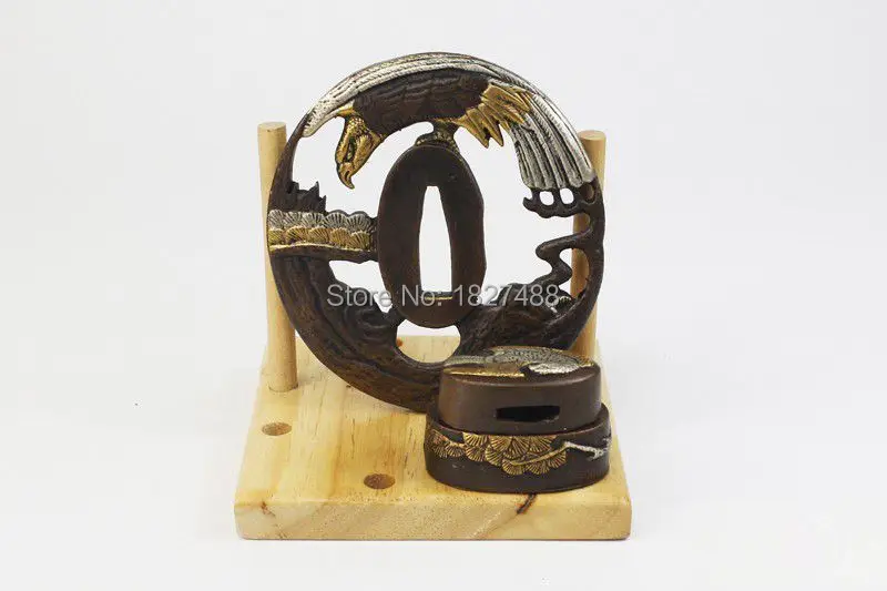 TFK033 самурайский Катана Орел и сосна TSUBA фучи Кашира фитинги для DIY | Дом сад