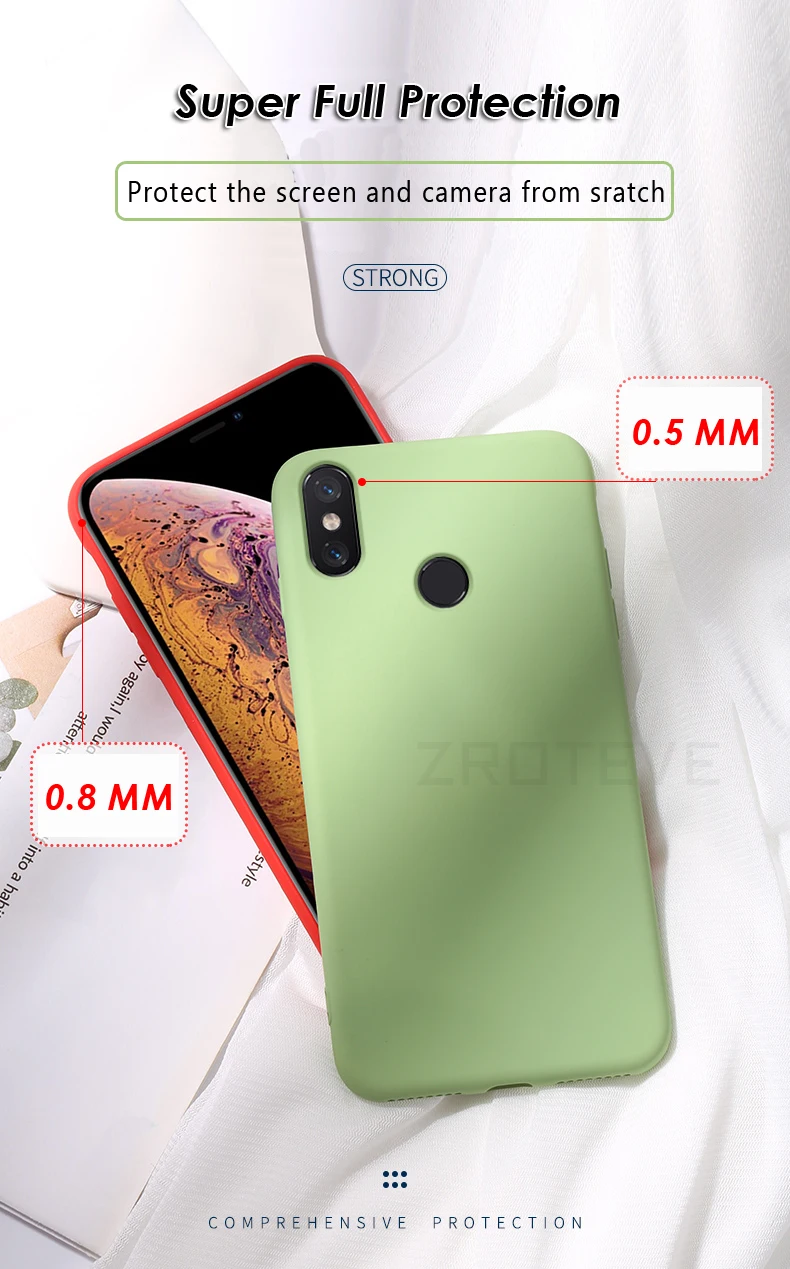 Mi 6X чехол ZROTEVE жидкий силиконовый чехол для Xiaomi mi 6 mi 6X чехол Xio mi A2 Global тонкий мягкий чехол для Xiaomi mi 6X mi A2 чехол s