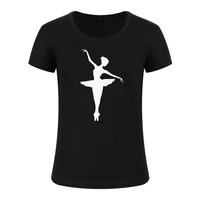dancer dancing ballet vinyl t shirt 2019 cotton print womens summer t shirt casual pattern funny shirt ladies tee fashion