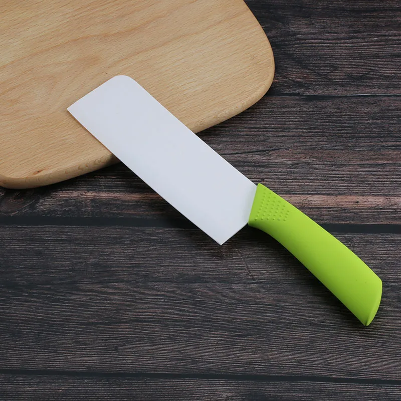 white green 6 дюймов Керамика нож для Разделки мяса Ножи черный, белый цвет Cermaic лезвие рукоятка покрыта нескользким материалом шеф-повара Ножи хлеб растительное Кухня Ножи Пособия по кулинарии инструмент - Цвет: white green