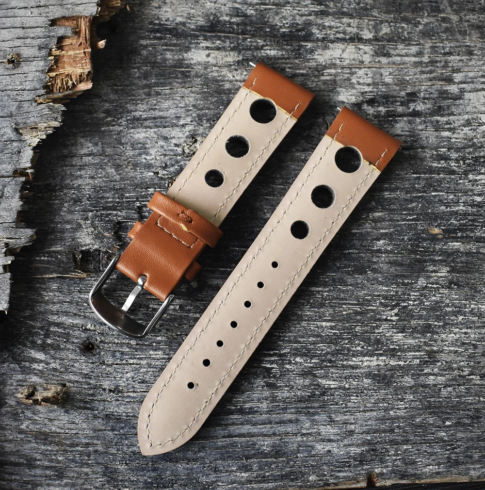 High Quality Original Leather Handmade Wrist Watch Band Strap Belt Stainless Clasp For Men Women Watchband 18 20 22 24 mm KZ3H04