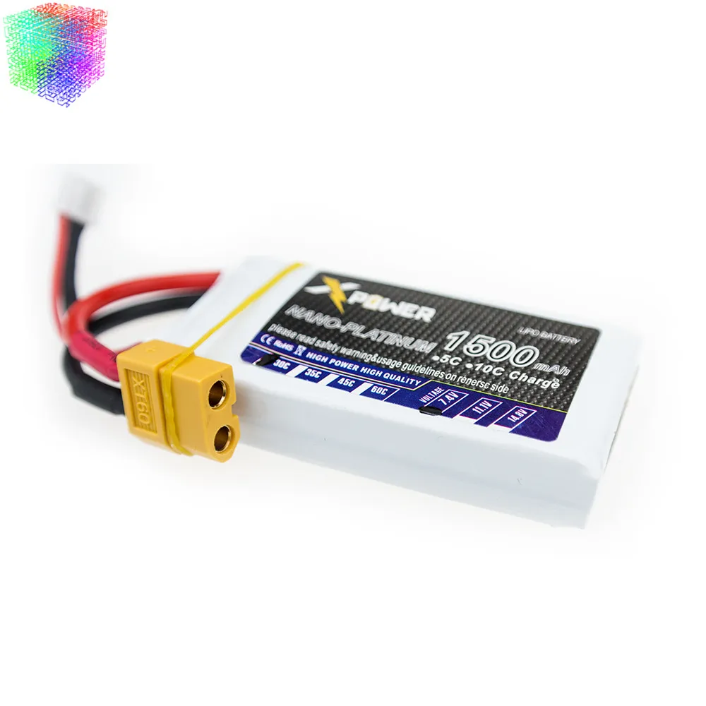 7 4 V 1500mAh 2s lipo батарея 30C max 35C Xpower батареи XT60/T разъем для радиоуправляемого