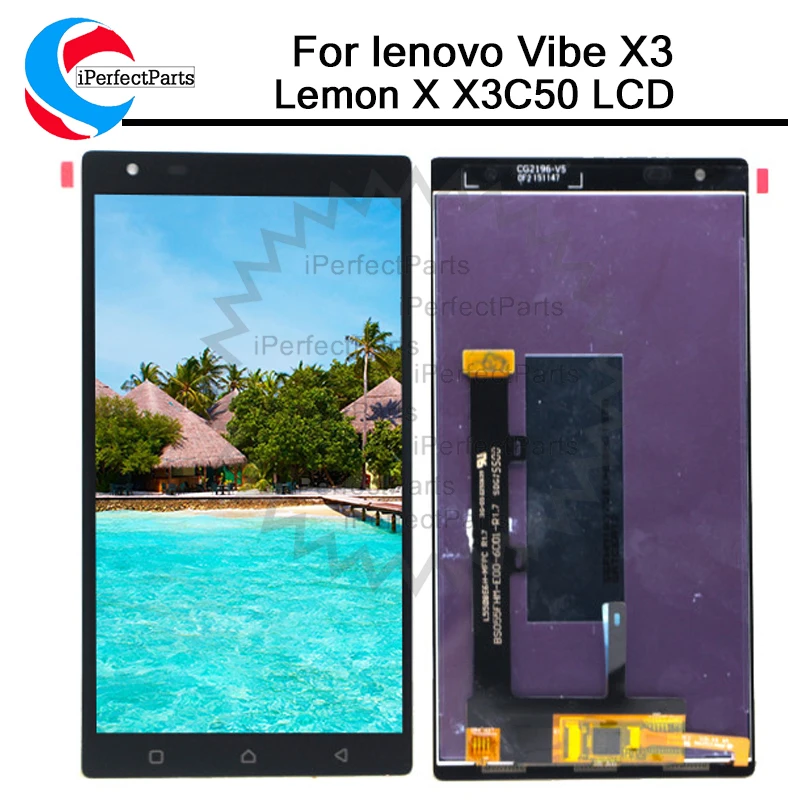Черный Для Lenovo Vibe X3 ЖК-дисплей кодирующий преобразователь сенсорного экрана в