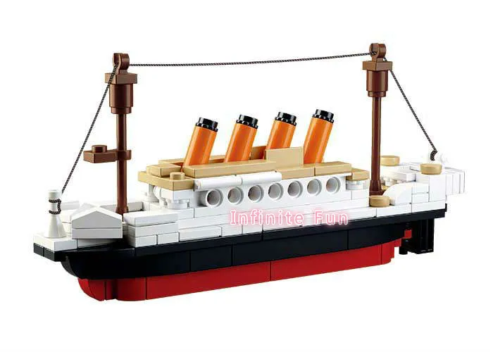 Sluban Building Конструкторы игрушка Титаник shiptitanic Лодка 3D модель Educational в подарок для