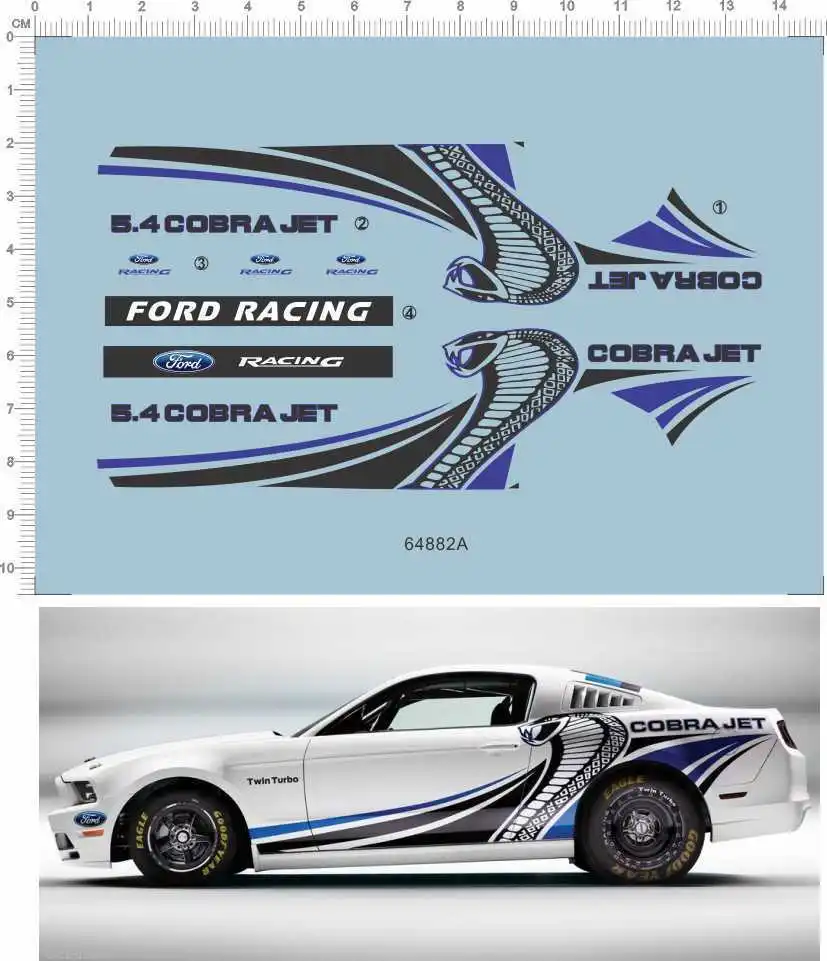 1/24 1/25 REVELL GT500 TG500KR Кобра Джет Форд Гоночная модель комплект водная горка