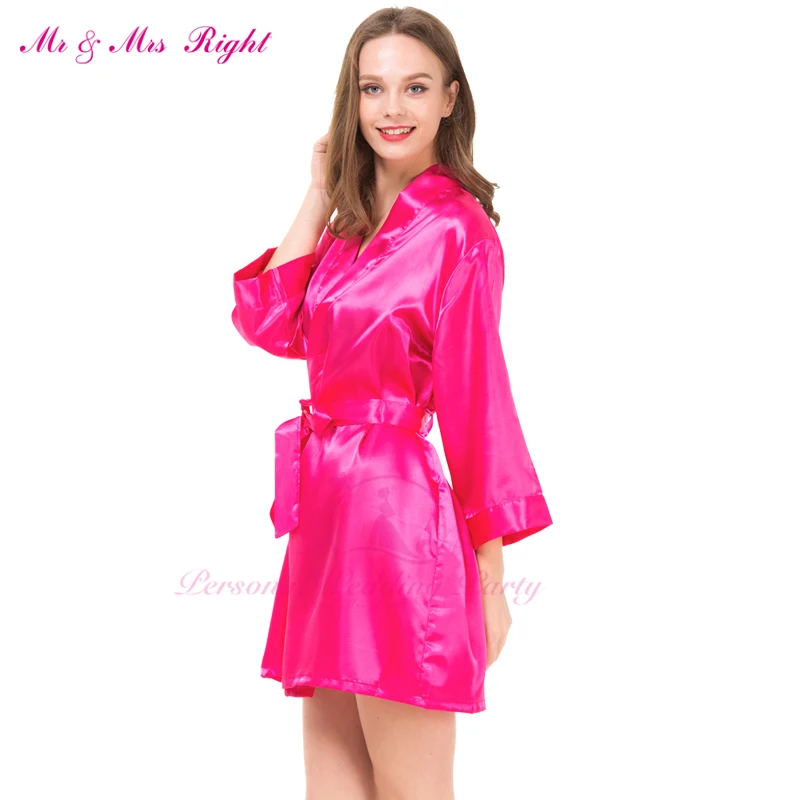 Модный короткий халат 7 цветов атласное мягкое свадебное платье для невесты