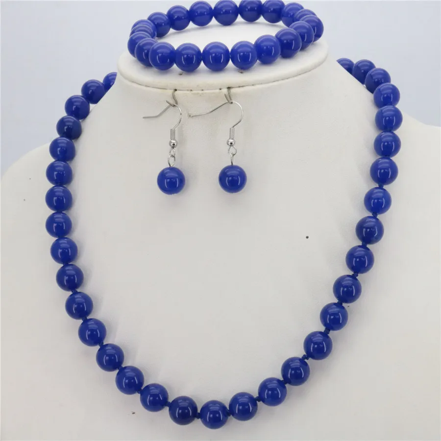 Женский набор украшений колье + браслет серьги ушанка 18 дюймов 10 мм | Украшения и