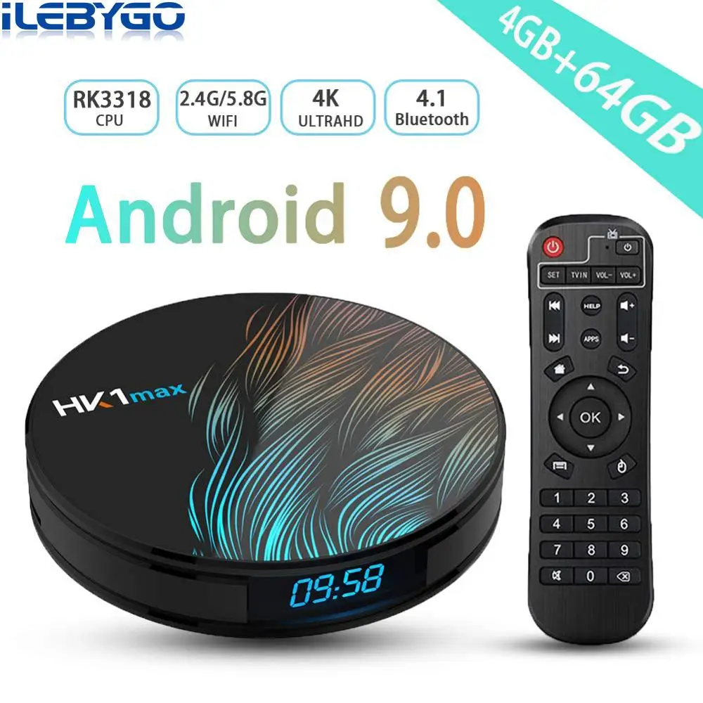 Android 9 0 HK1 MAX Mini Smart TV Box 2 4G/5G Wifi RK3328 четырехъядерный BT 4 телеприставка медиаплеер 4G 32G