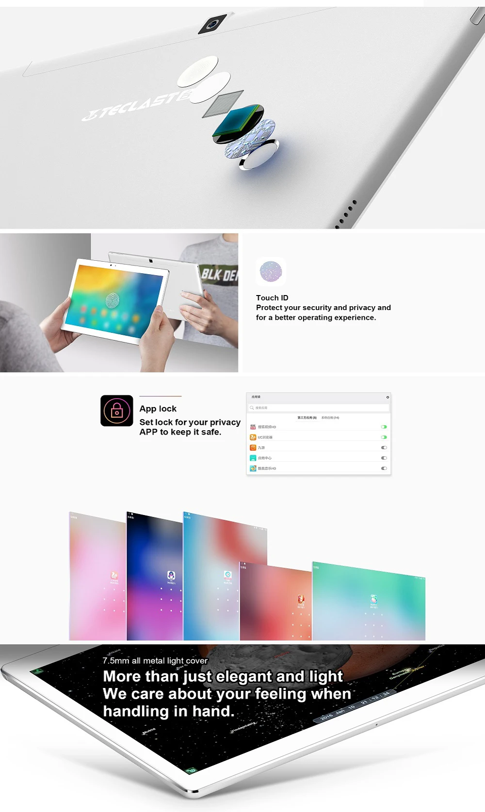 10,1 дюймовый планшетный ПК 4 ГБ ОЗУ 64 Гб ПЗУ Teclast T10 MTK8176 шестиядерный экран 2560*1600 Android 7,0 двухдиапазонный WiFi с двумя камерами