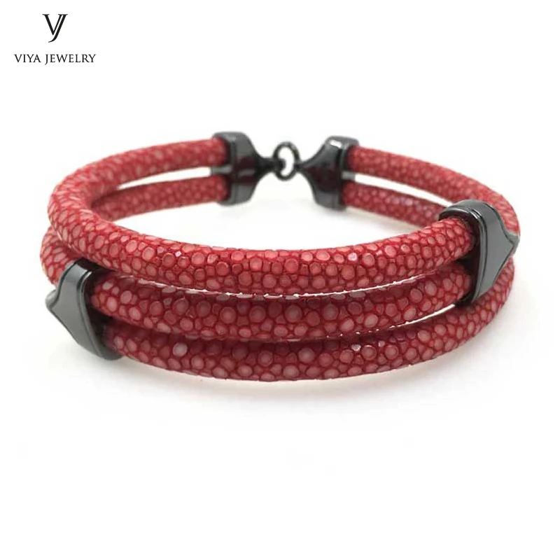 Браслет мужской из серебра 925 пробы с подарочной коробкой 3 цвета|bracelets for|stingray leather