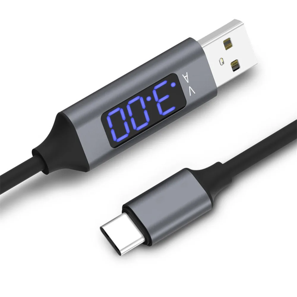 Кабель зарядного устройства микро usb светодиодный дисплей кабель Micro + Type C 8 Pin для