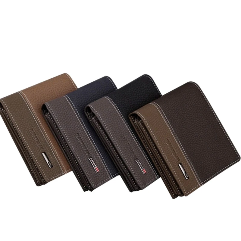 

Модный крутой мужской кожаный двойной кошелек с держателем для карт, кошелек для монет, кошелек-клатч, новый стиль